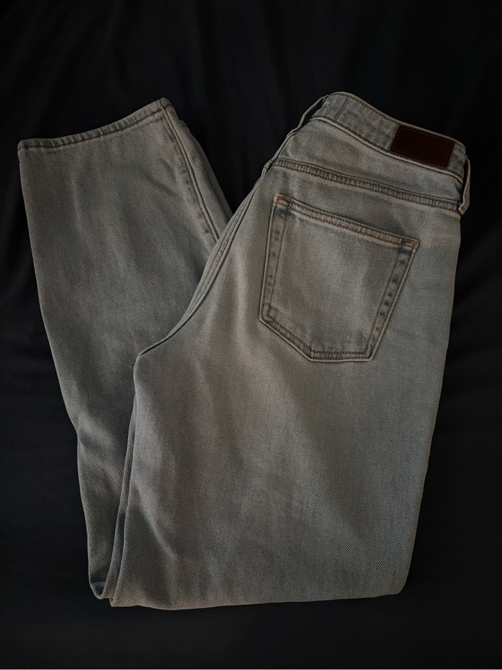 Hollister Women's Straight Leg Jeans in Faded Blue